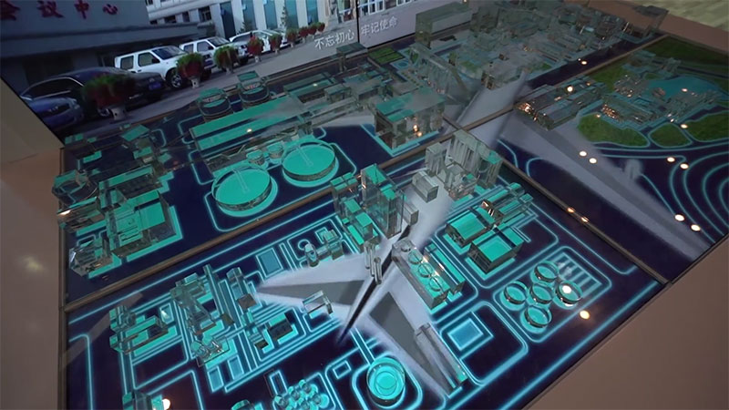 水晶數字沙盤+大屏聯動